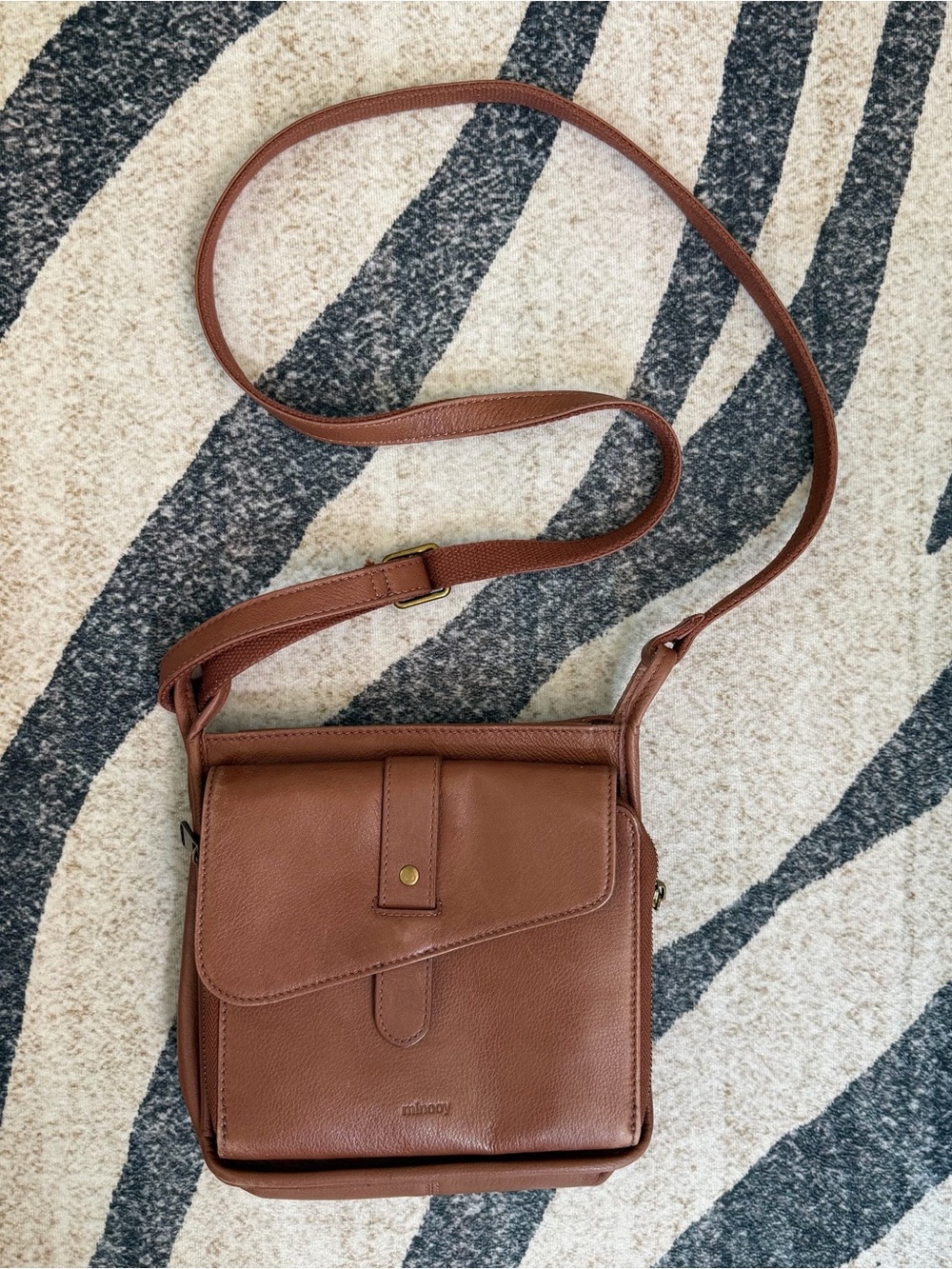 Minooy Athena Unique Design Mini Crossbody Bag Brown